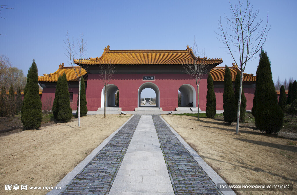皇陵宫门古建景观