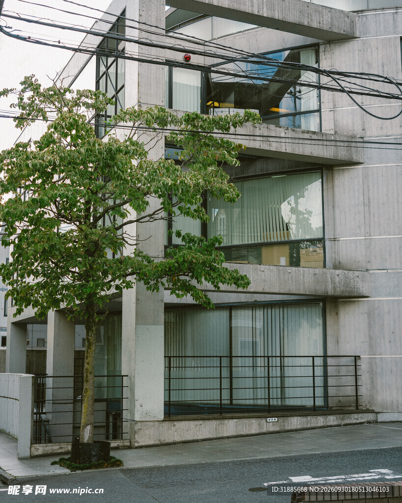 街边现代简约住宅建筑