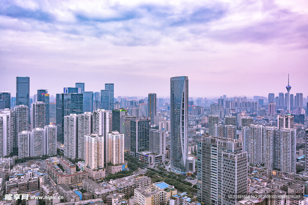 城市天际线全景