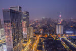 都市黄昏繁华夜景