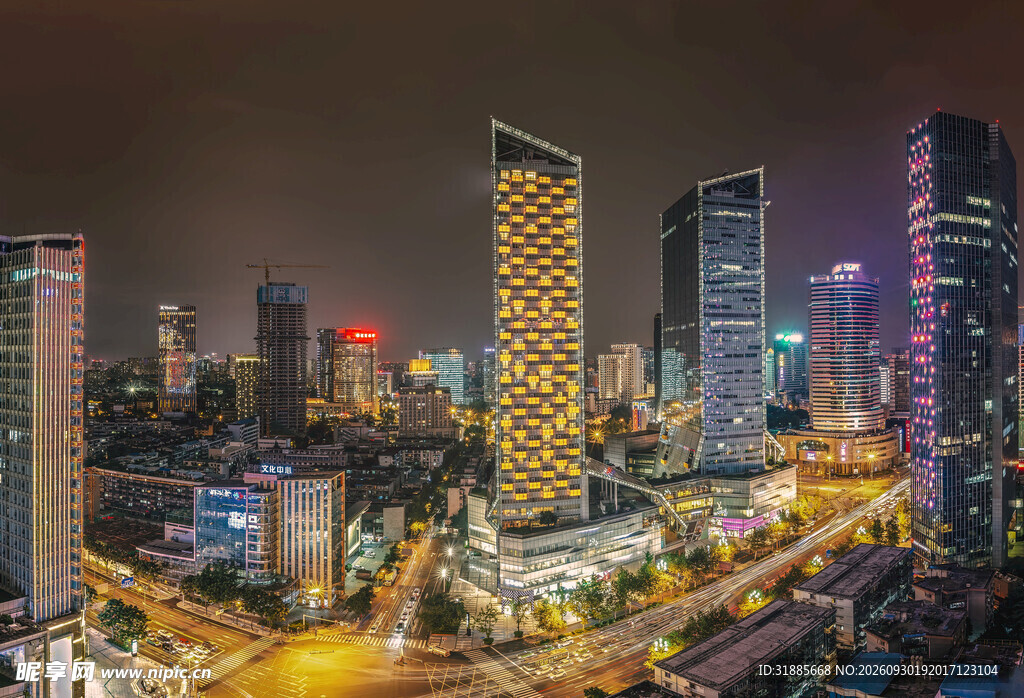 都市CBD璀璨夜景
