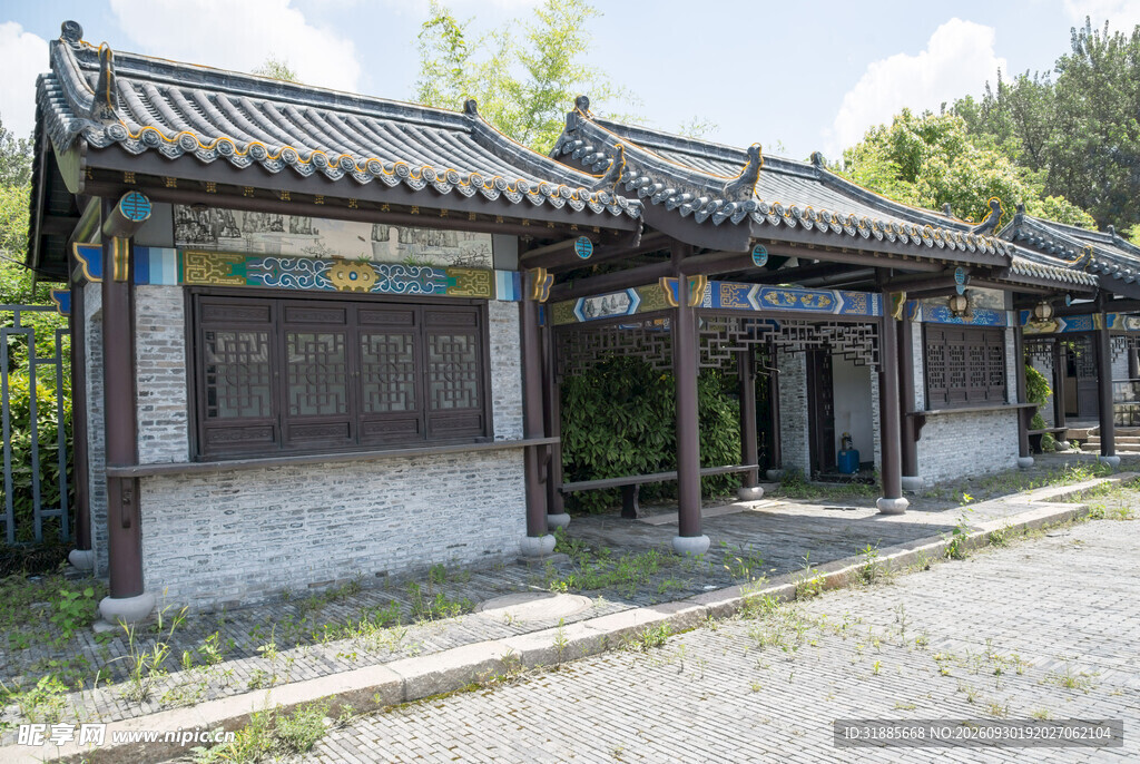 中式古典长廊建筑