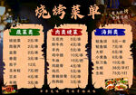 烧烤菜单价目表