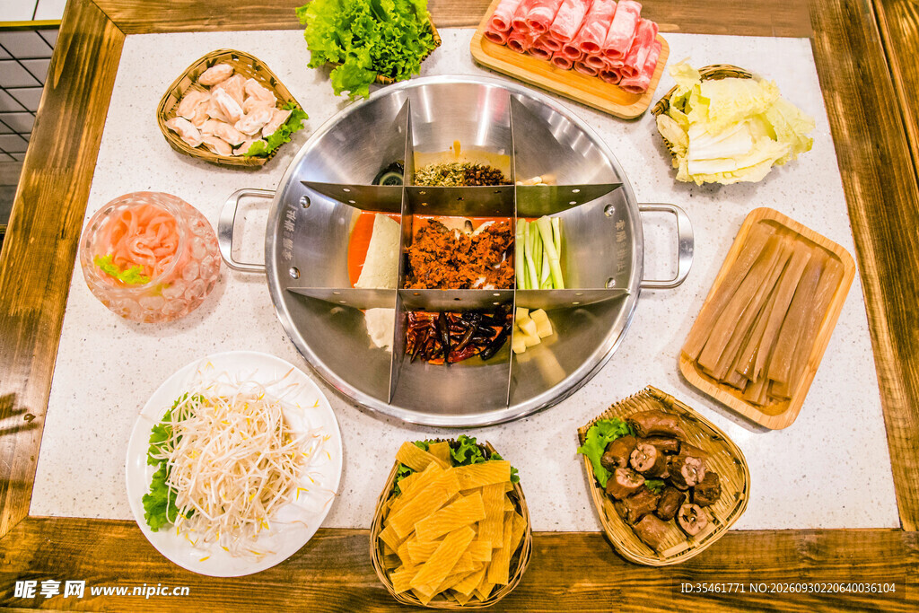 丰盛火锅食材组合