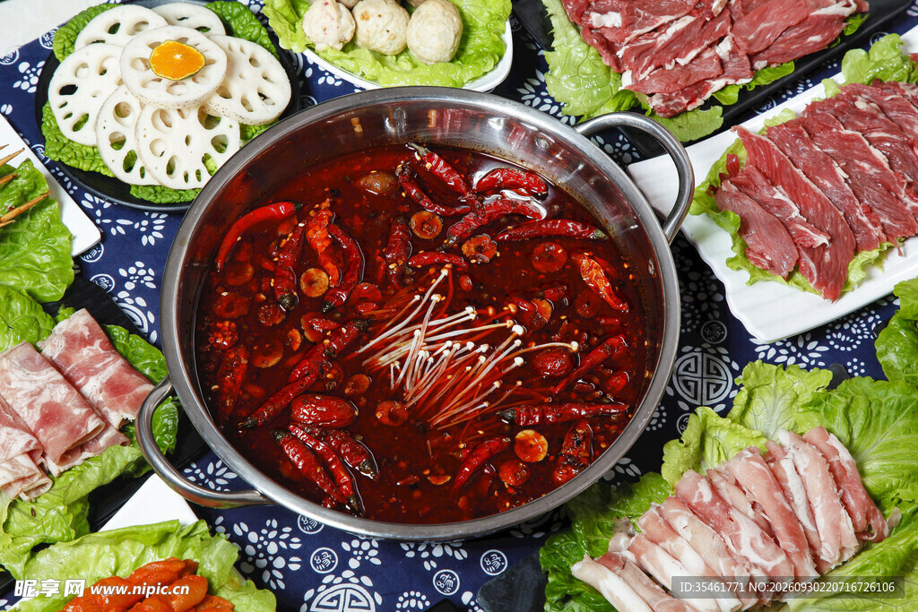 麻辣红油火锅套餐