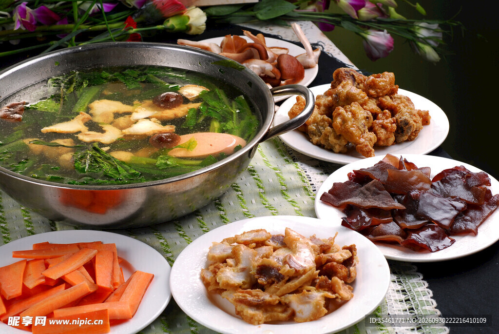 丰盛火锅套餐食材