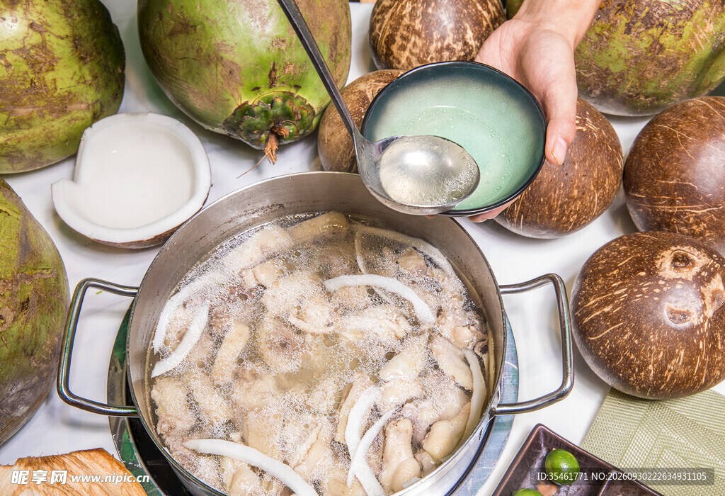 椰子食材美食场景
