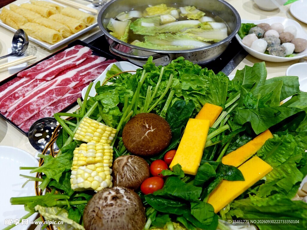 火锅新鲜食材组合
