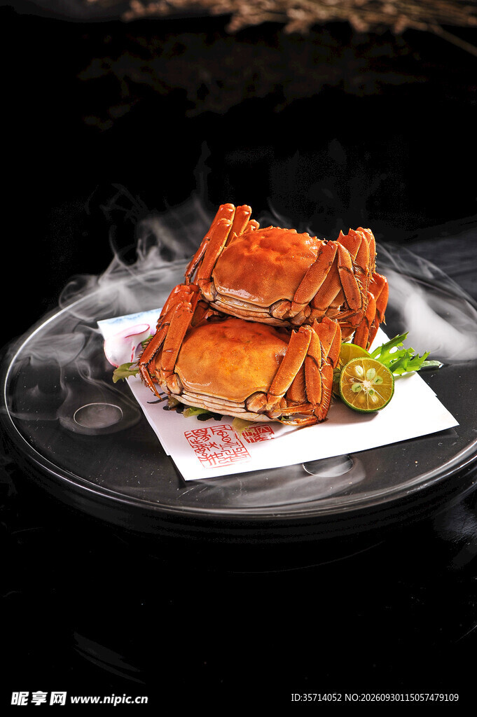 清蒸大闸蟹美食