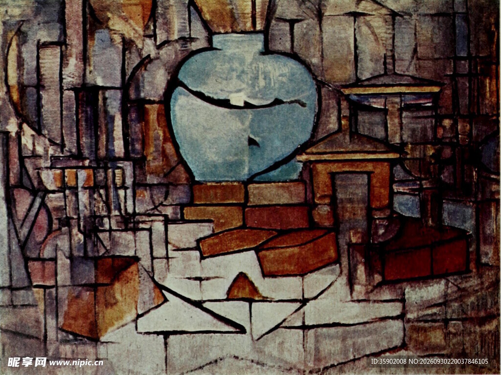 立体派静物抽象油画