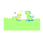 卡通萌趣小恐龙插画