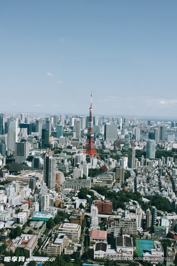 东京城市高空全景