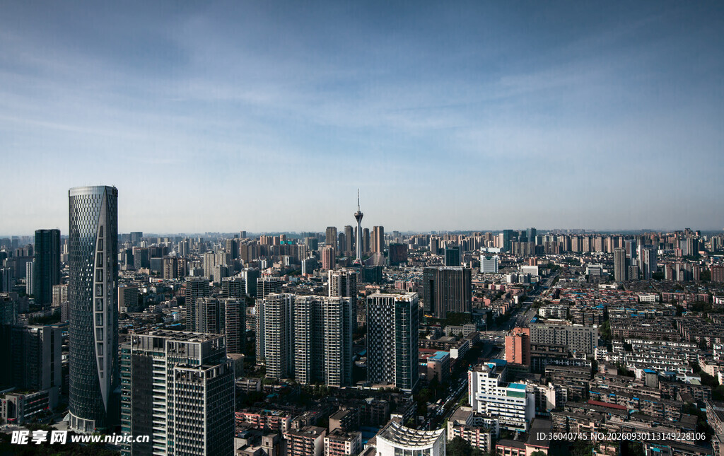 高空俯瞰城市全景