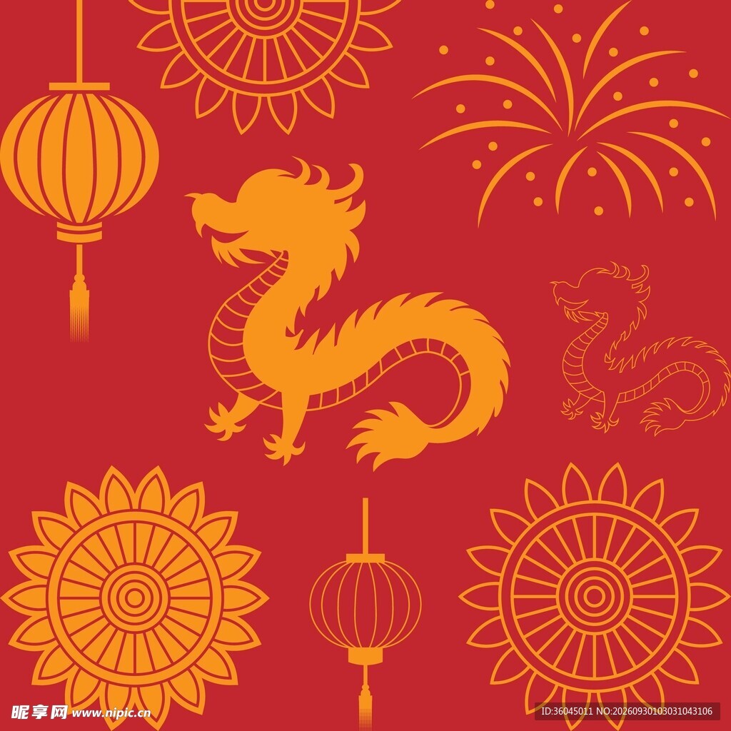 国风喜庆素材