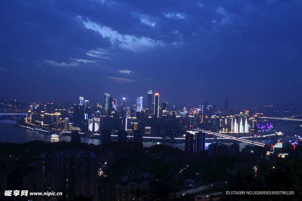 滨江城市夜景 重庆