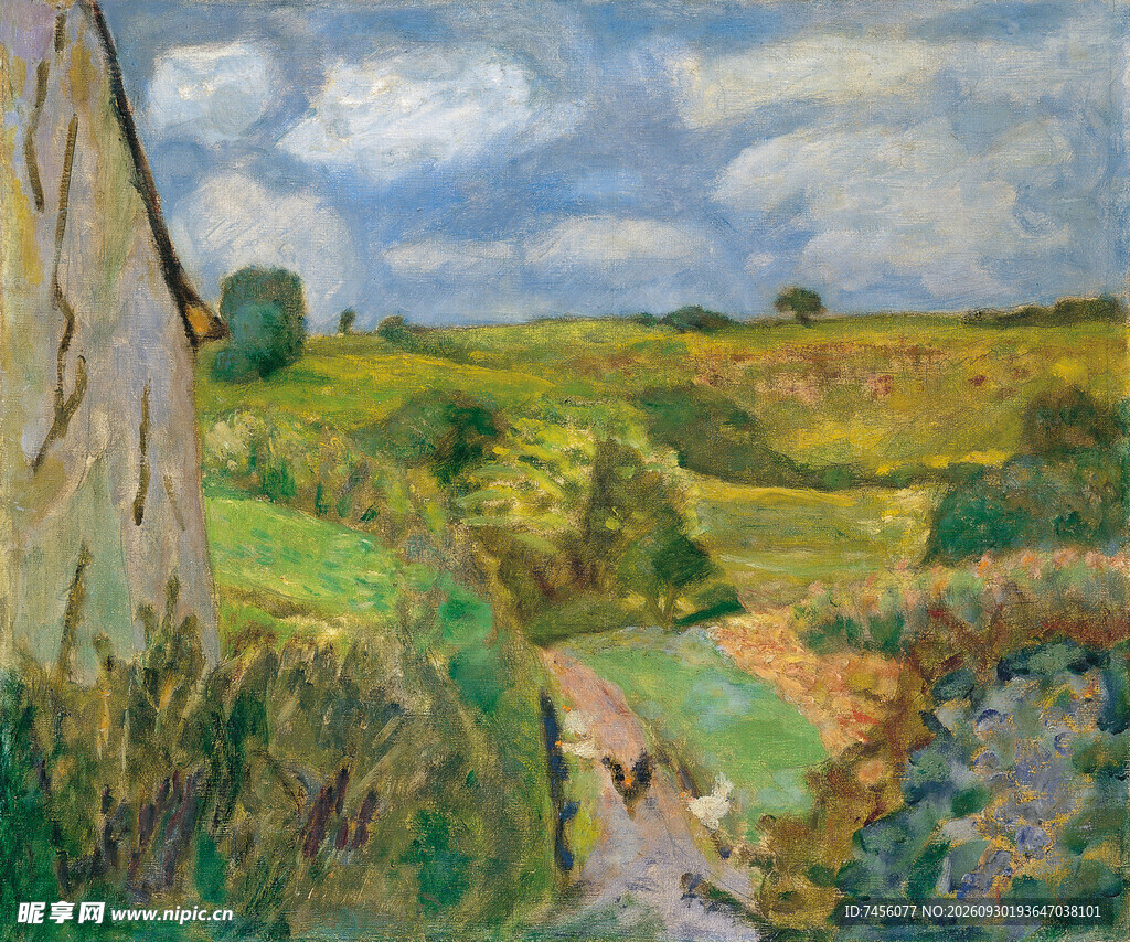 乡村郊野风景油画