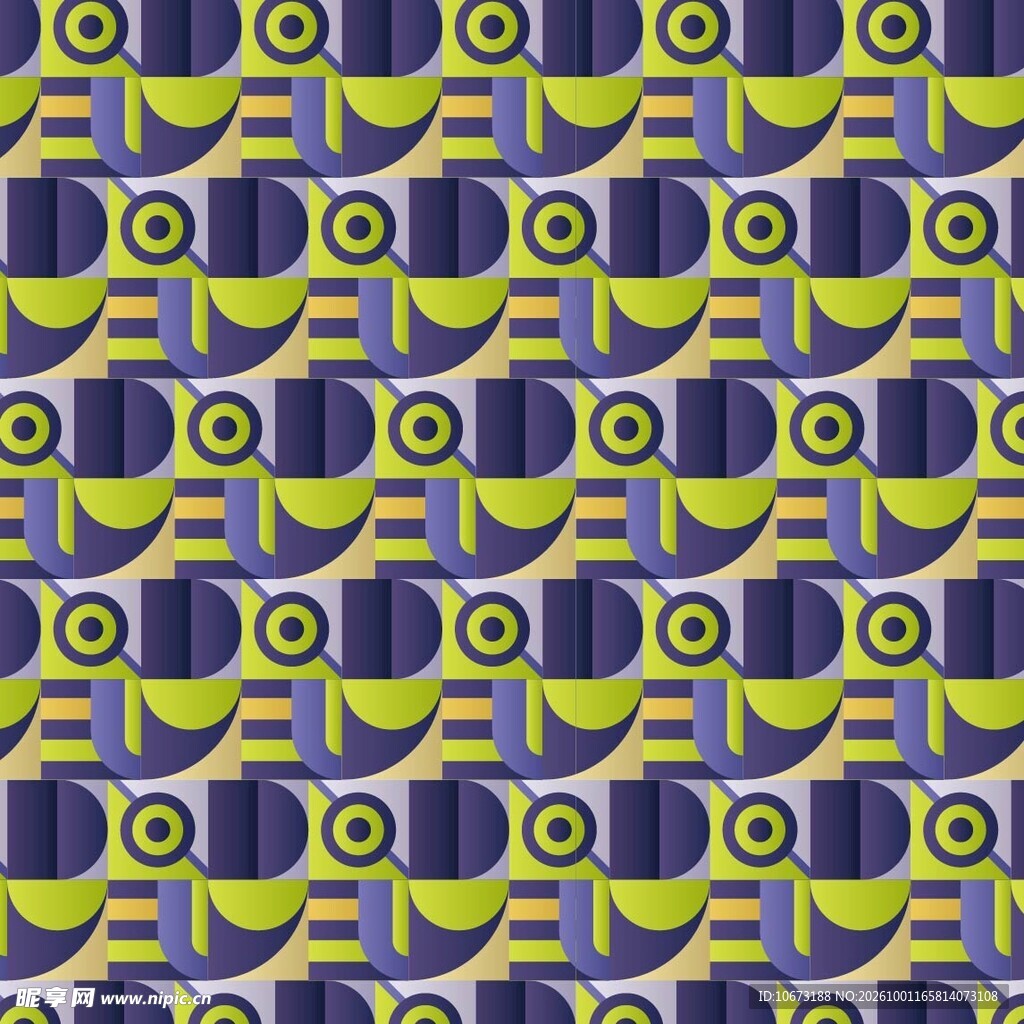 复古几何无缝装饰纹样