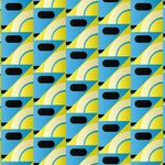 蓝黄几何无缝纹样