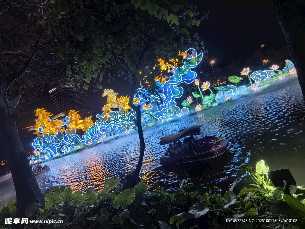 越秀公园春节夜景摄影