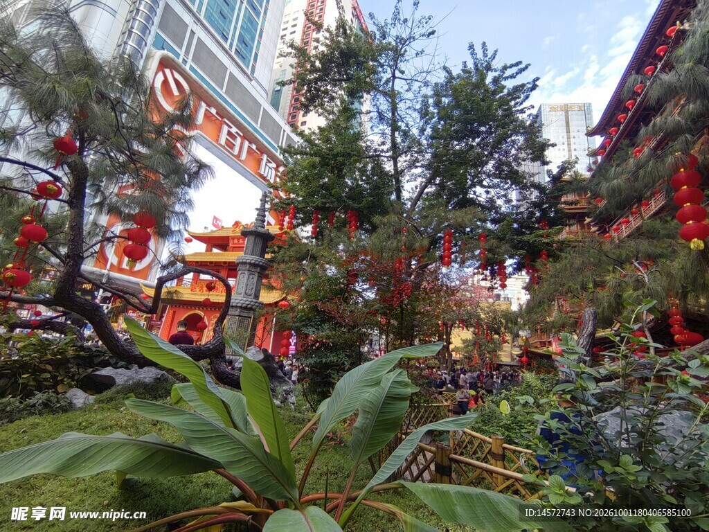 广州六榕寺中式喜庆园林景观