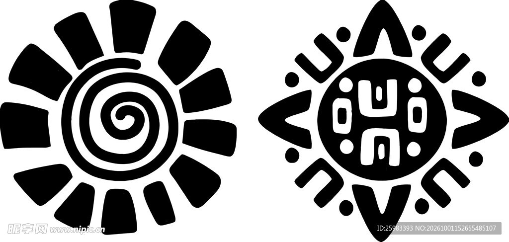 玛雅太阳图案