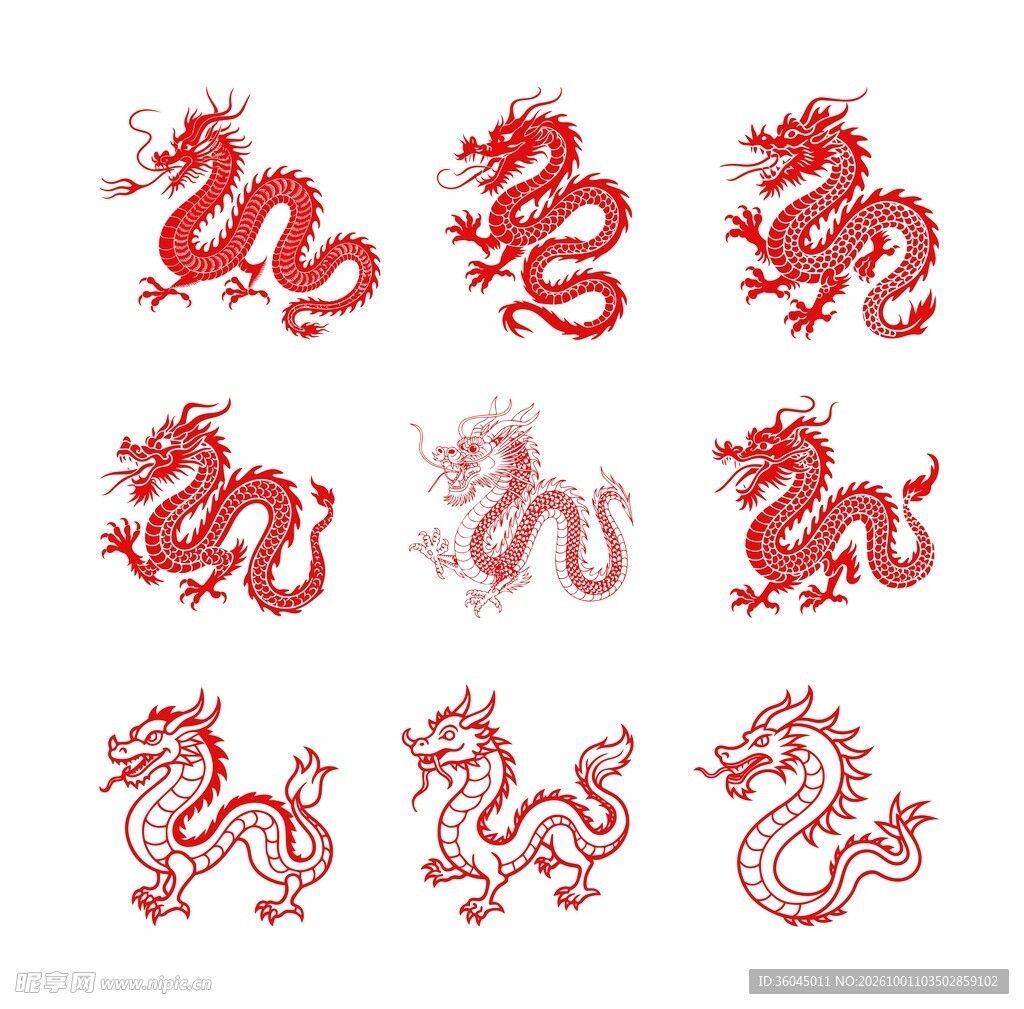 国风龙纹素材