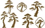 国风手绘松树装饰素材