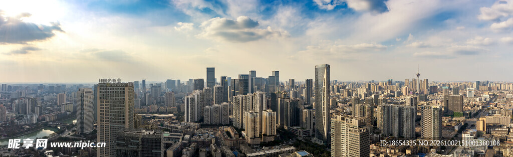 城市高空全景风光