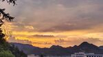 黄昏远山晚霞美景