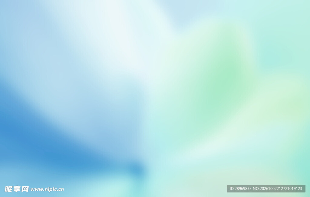 清新蓝绿渐变柔焦背景