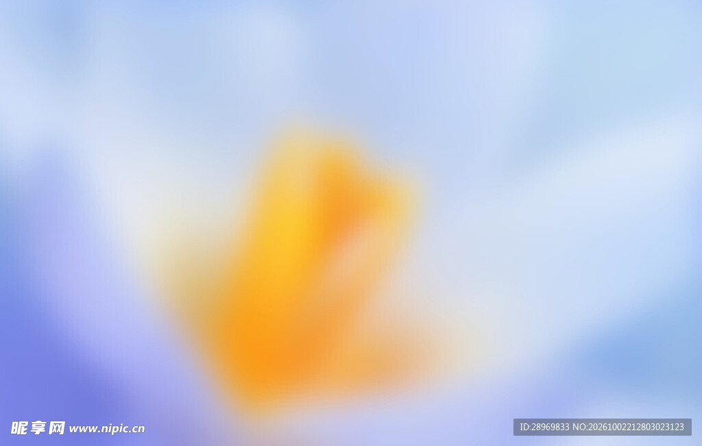 蓝橙柔焦朦胧抽象背景