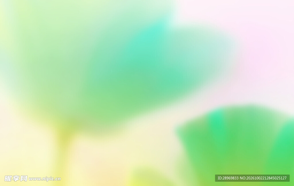 清新绿粉渐变柔焦背景