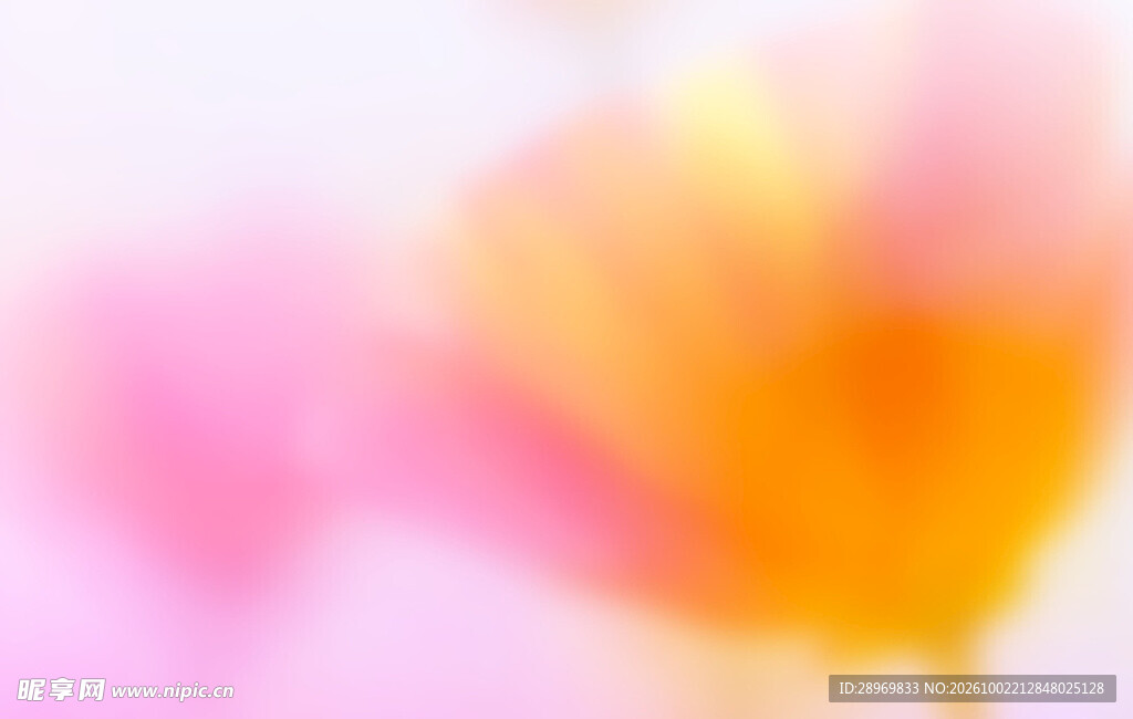 粉橙柔色渐变朦胧背景
