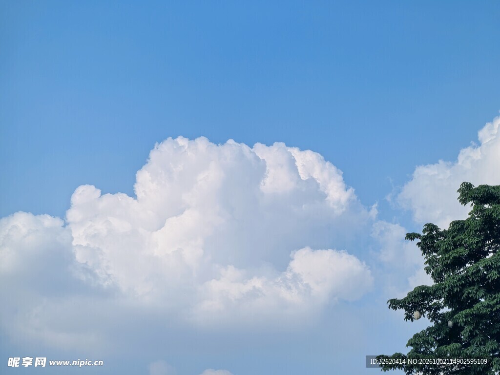 蓝天白云晴空小景