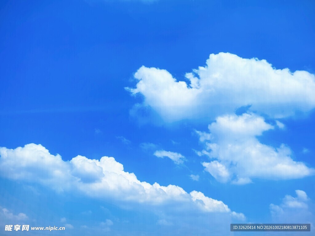清新蓝天白云