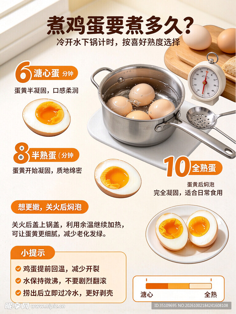 煮鸡蛋要煮多久