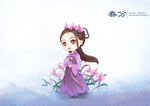春分古风Q版少女插画
