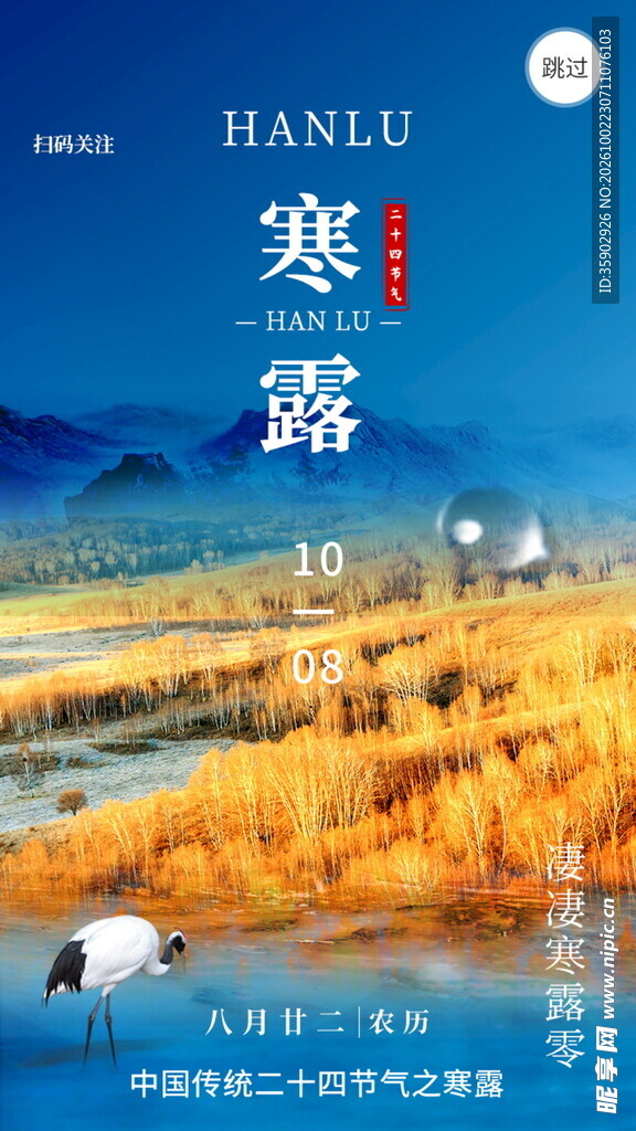 寒露节气主题海报