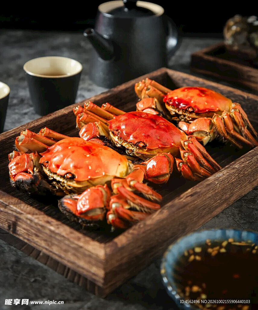 清蒸大闸蟹美食