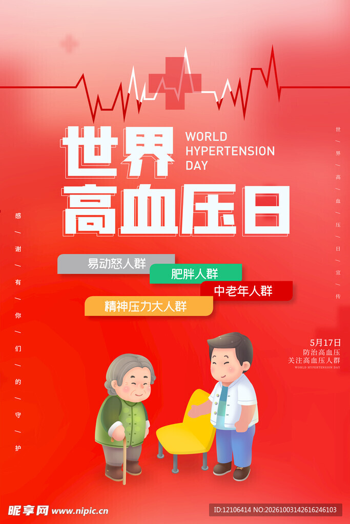 世界高血压日宣传海报