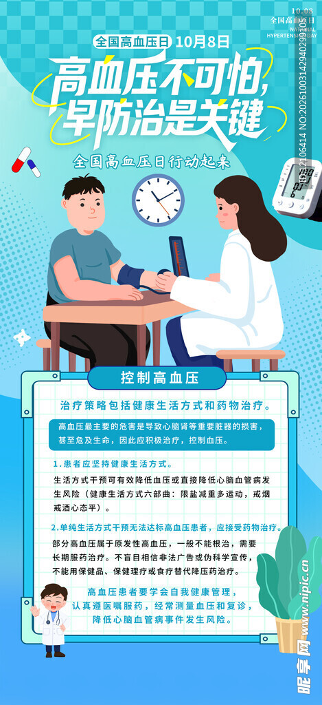 高血压早防治科普海报