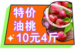 特价油桃促销价牌