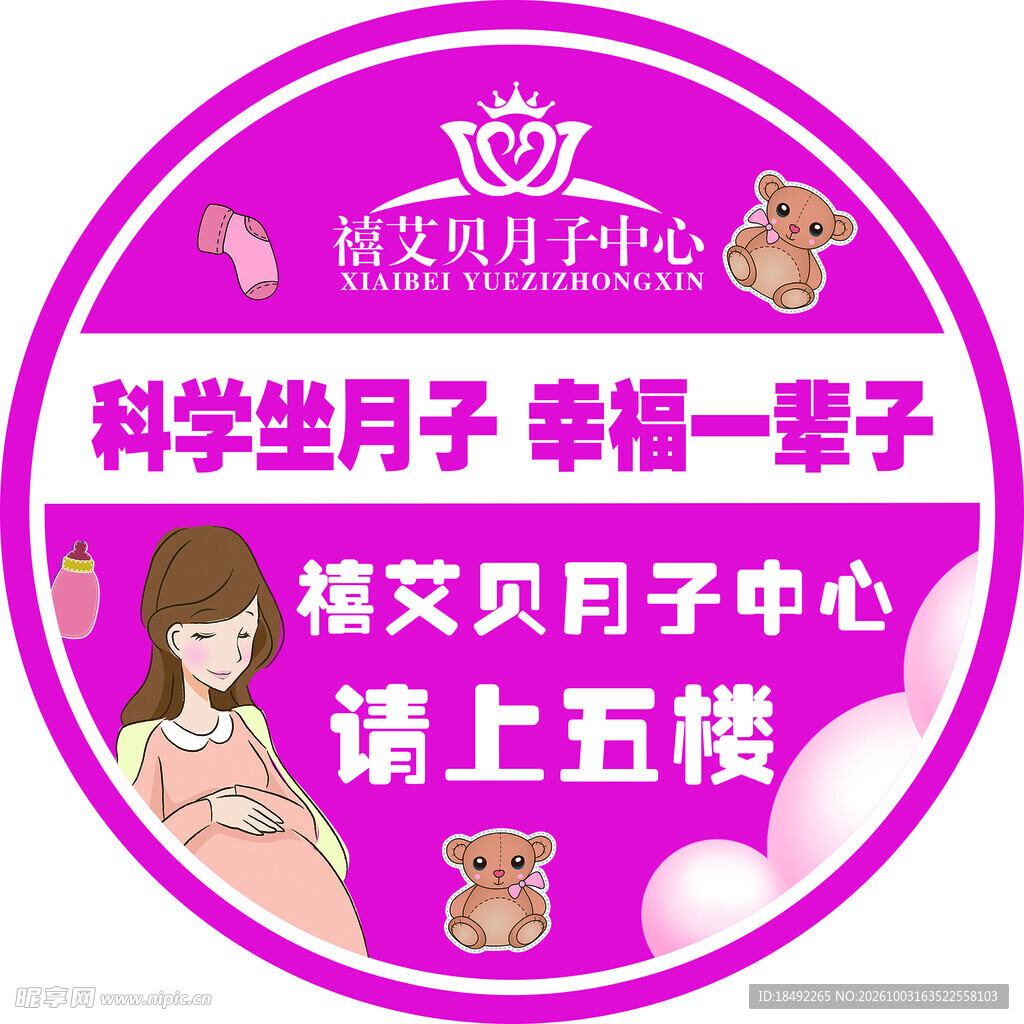 月子中心楼层指引标识