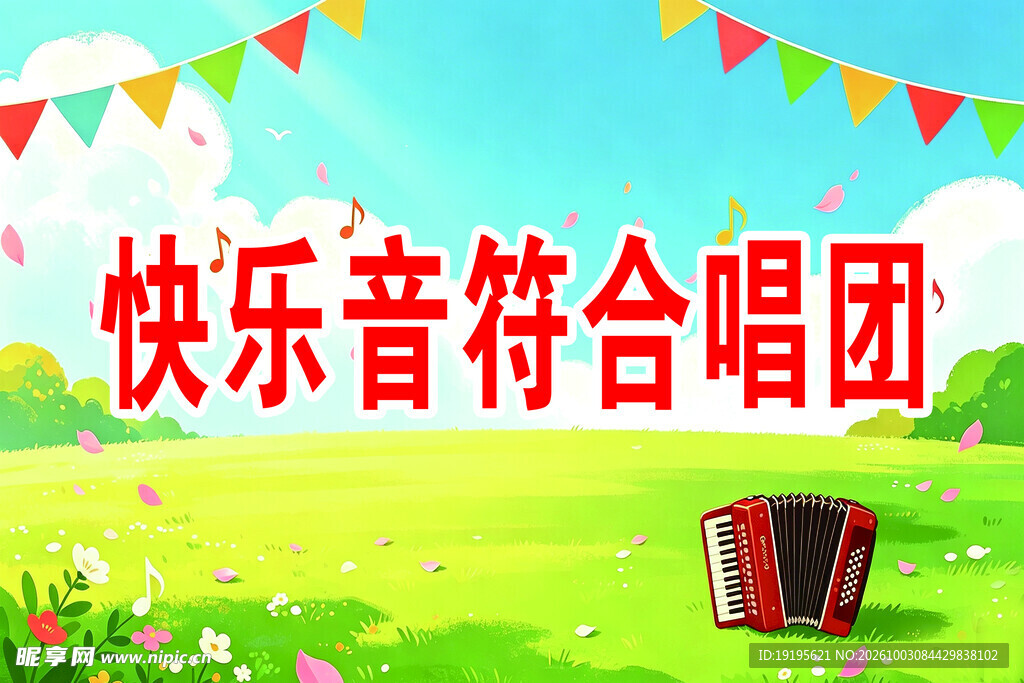 快乐音符合唱团宣传背景