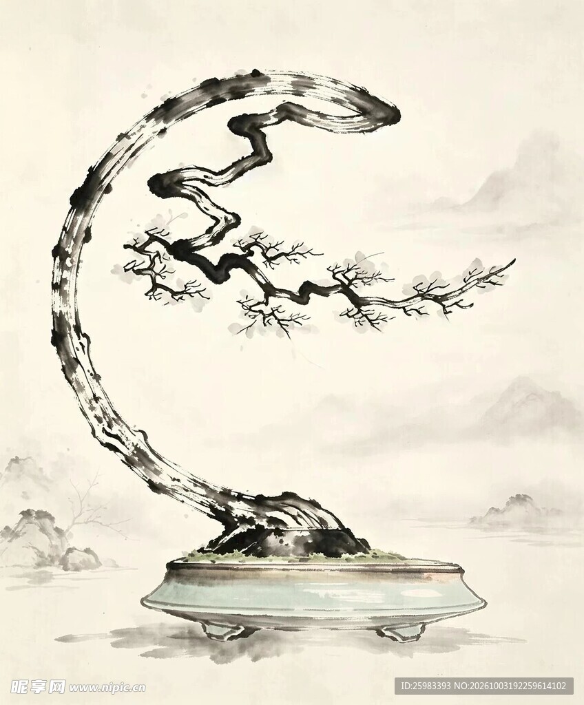 盆景国画