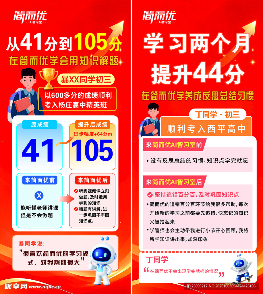 学员提分宣传海报