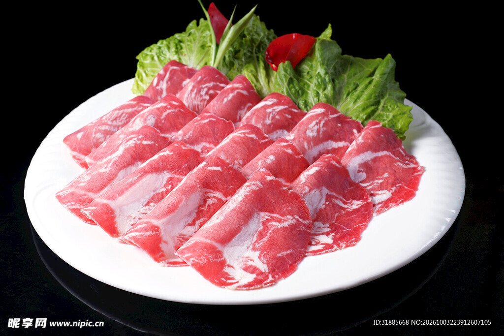 鲜切牛肉火锅食材