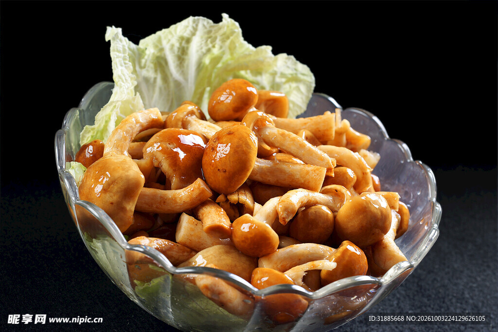 新鲜滑子菇食材