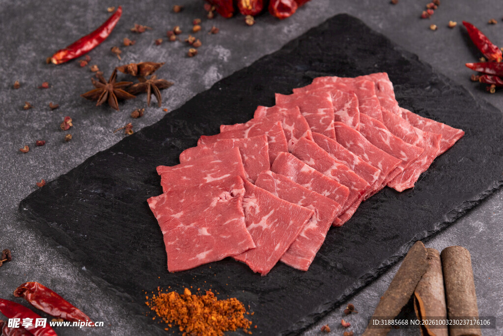 生鲜原切牛肉片