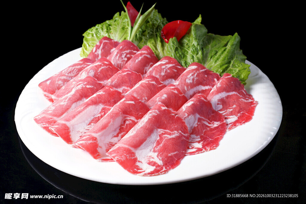 盘装鲜切生牛肉